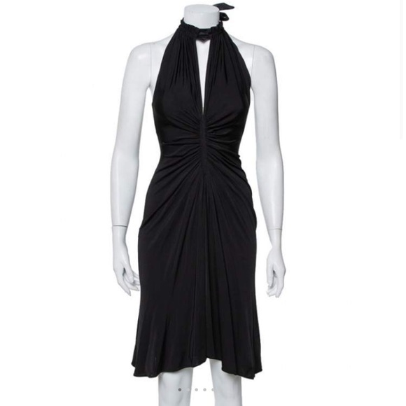 Just Cavalli Black Knit Halter Neck Flared Mini Dress - Picture 2 of 3